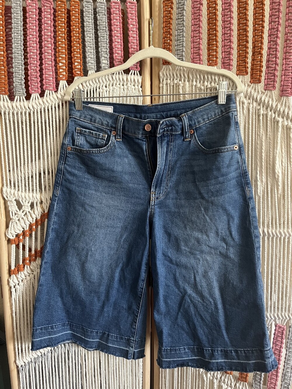 Women's GAP High Rise Denim Culotte Jeans - Picture 4 of 5